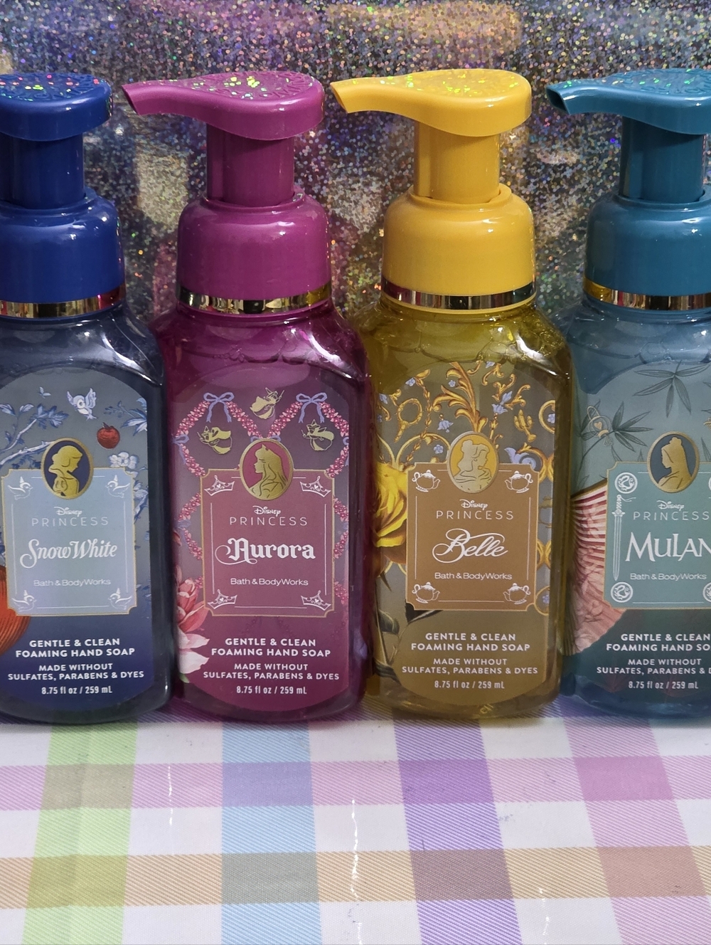 Bath & Body Works Disney Princess Gentle Foaming Hand Soap Set of 4 New RARE